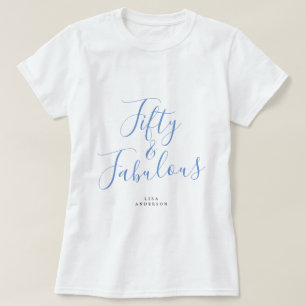 50素晴モダンらしい名前をカスタムする50番目の誕生日ギフト Tシャツ