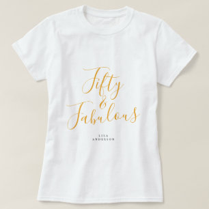 50素晴モダンらしい名前をカスタムする50番目の誕生日ギフト Tシャツ