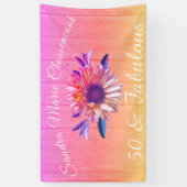 50素朴と素晴らしい |ひまわり虹 横断幕 (縦)