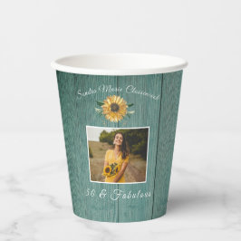 50素朴と素晴らしい |ヒマワリ緑材 紙コップ