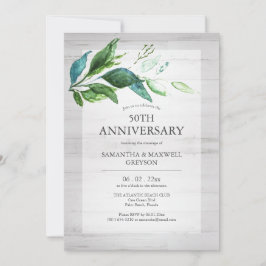 50素朴周年結婚招待状