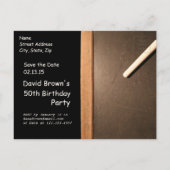 50素朴番目の誕生日日付のはがきを保存カスタムする 案内ポストカード (裏面)