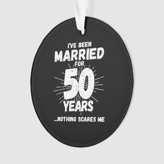 50結婚した年おもしろい50周年 オーナメント (正面)