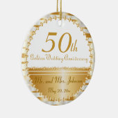 50結婚周年パーソナライズされた セラミックオーナメント (右)
