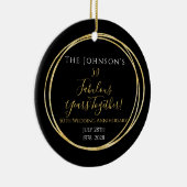 50結婚周年パーソナライズされた セラミックオーナメント (右)