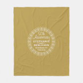 50結婚周年パーソナライズされた フリースブランケット (正面)