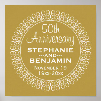 50結婚周年パーソナライズされた ポスター