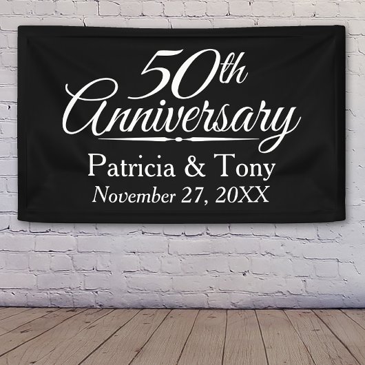 50結婚周年パーソナライズされた 横断幕
