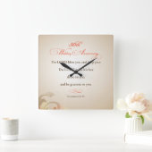 50結婚周年宗賛美主 スクエア壁時計 (ホーム)