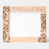 50結婚年賛美縁どフローラ レーザー彫刻フレーム (正面)