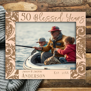 50結婚年賛美縁どフローラ レーザー彫刻フレーム