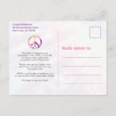 50絞り染めのVirtual Birthday Partyの写真 インビテーションポストカード (裏面)