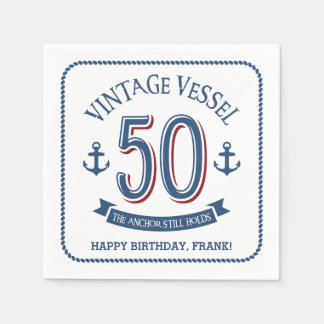 50航海の誕生日 スタンダードカクテルナプキン