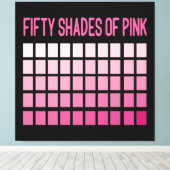 50色のピンク キャンバスプリント (インサイチュ (ウッドフロア))