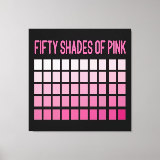 50色のピンク キャンバスプリント (正面)