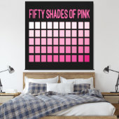 50色のピンク キャンバスプリント (インサイチュ (寝室))