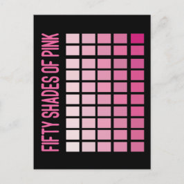 50色のピンク ポストカード