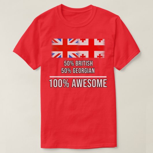 50英国50ジョージア素晴らし100ギフト Tシャツ (デザイン正面)
