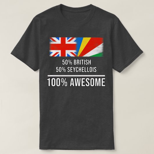 50英国50セーシェル100 素晴らしギフトfor Sey Tシャツ (デザイン正面)