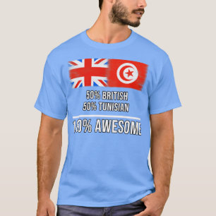 50英国50チュニジア素晴らし100ギフト Tシャツ