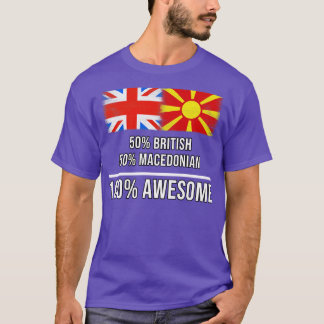 50英国50マケドニア100メース素晴らしへのギフト Tシャツ