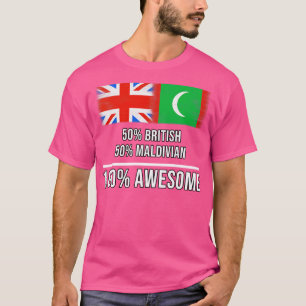 50英国50モルディブ100ギフト素晴らしfor Maldi Tシャツ