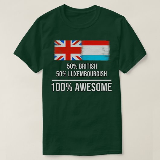 50英国50ルクセンブルク素晴らし100ギフトL Tシャツ (デザイン正面)