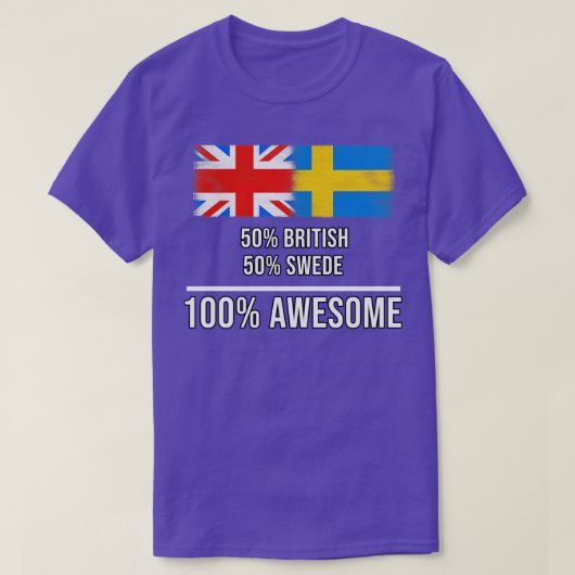50英国50 Swede 100 素晴らし Gift for Swede Her Tシャツ (デザイン正面)