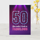 50誕生日おめでとう！ カード (黄色い花)