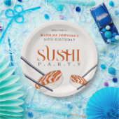 50誕生日すしパーティーシンプルレトロ ペーパープレート (パーティー)