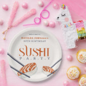 50誕生日すしパーティーシンプルレトロ ペーパープレート (パーティー)