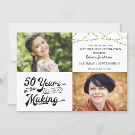 50誕生日その後&今の写真ストリングライトインヴィ 招待状