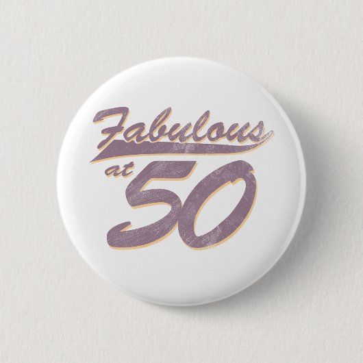 50誕生日ですばらしい 缶バッジ (正面)