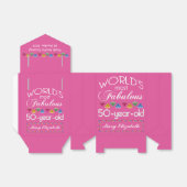 50誕生日で最も素晴らしい宝石ラズベリーピンク フェイバーボックス (折り畳みなし)