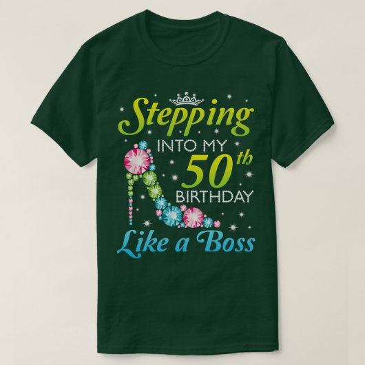 50誕生日に入ってボスのようにB Tシャツ (デザイン正面)