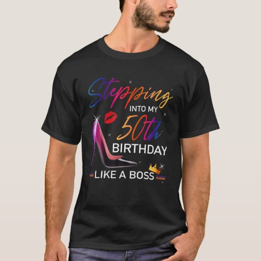 50誕生日に入ってボス Tシャツ (正面)