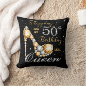 50誕生日に足を踏み入れたスティレット クッション (ブランケット)