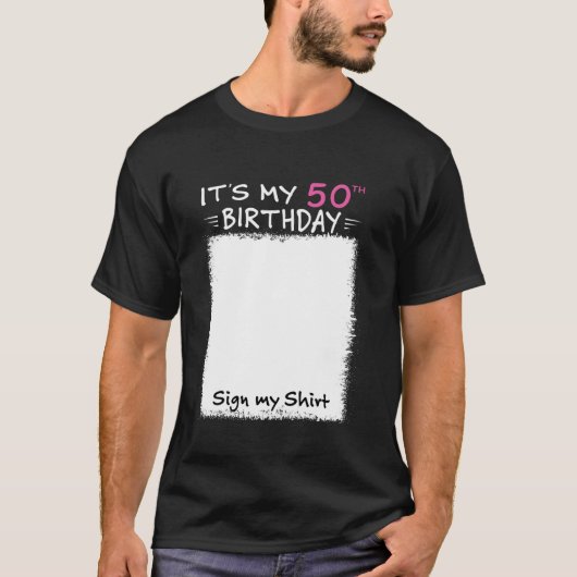 50誕生日のサイン50歳P Tシャツ (正面)