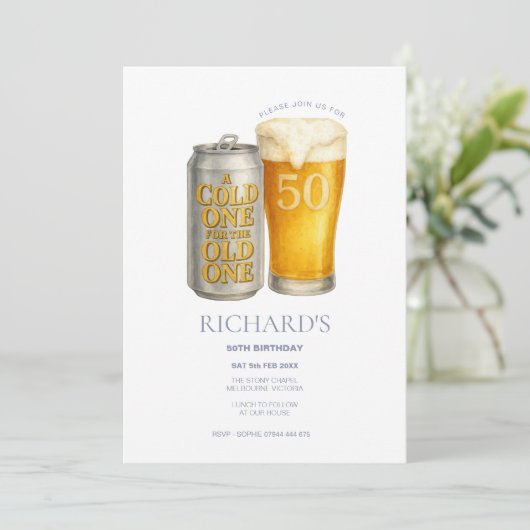 50誕生日の男、古い男のための冷たい一 招待状 (スタンド正面)