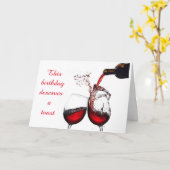 ***50誕生日の願い***乾杯に値する カード (黄色い花)