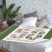 50誕生日の50番目の図形の写真コラージュ シェルパブランケット