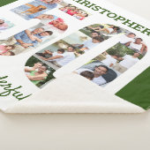 50誕生日の50番目の図形の写真コラージュ シェルパブランケット (3/4)