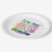 50誕生日のTシャツのナプキンス ペーパープレート (アングル)