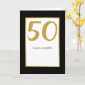 50誕生日ほんの数のジョークおもしろいのユーモアのカード カード (黄色い花)