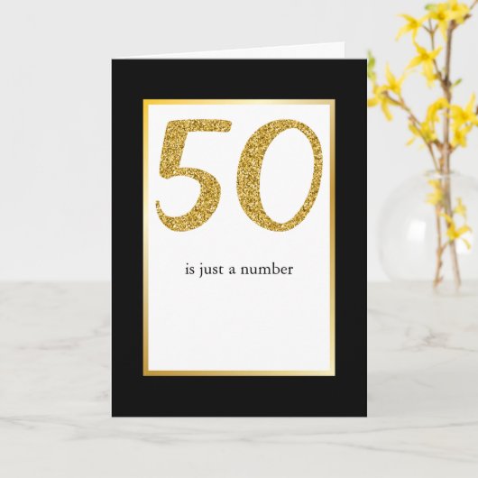 50誕生日ほんの数のジョークおもしろいのユーモアのカード カード (黄色い花)