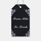 50誕生日またはアニバーサリーガルシルヴアンドブラック ギフトタグ (裏面)