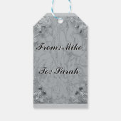 50誕生日または記念日の銀の大理石 ギフトタグ (裏面)