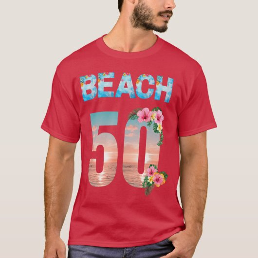 50誕生日アイディアビーチ服メンズフー Tシャツ (正面)