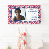 50誕生日アメリカ国旗の写真 横断幕 (インサイチュ)