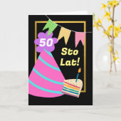 50誕生日インポーランドストラカスタムート年 カード (黄色い花)